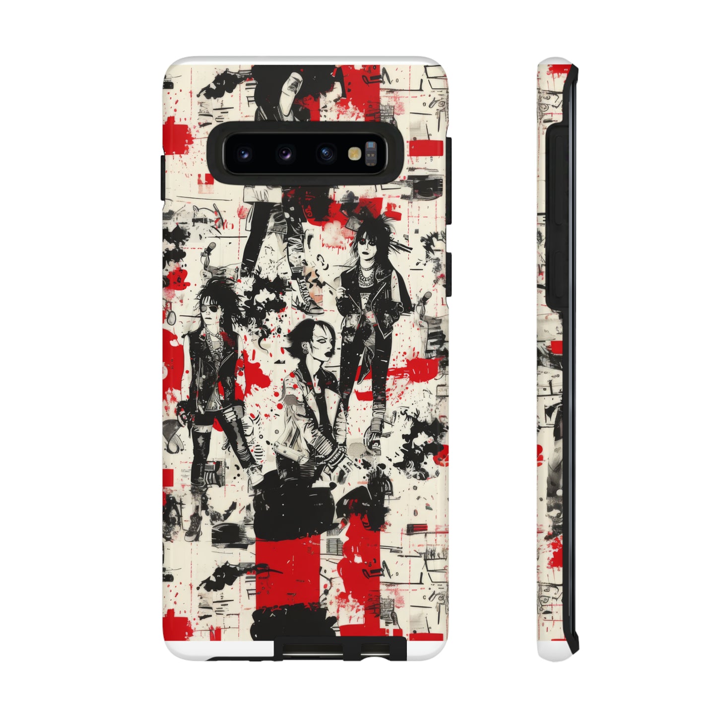 Rock Rebel Grunge-Telefonhülle, schlagfeste Hülle für Trendsetter, künstlerisches Punkrock-Design, robuste Telefonhüllen