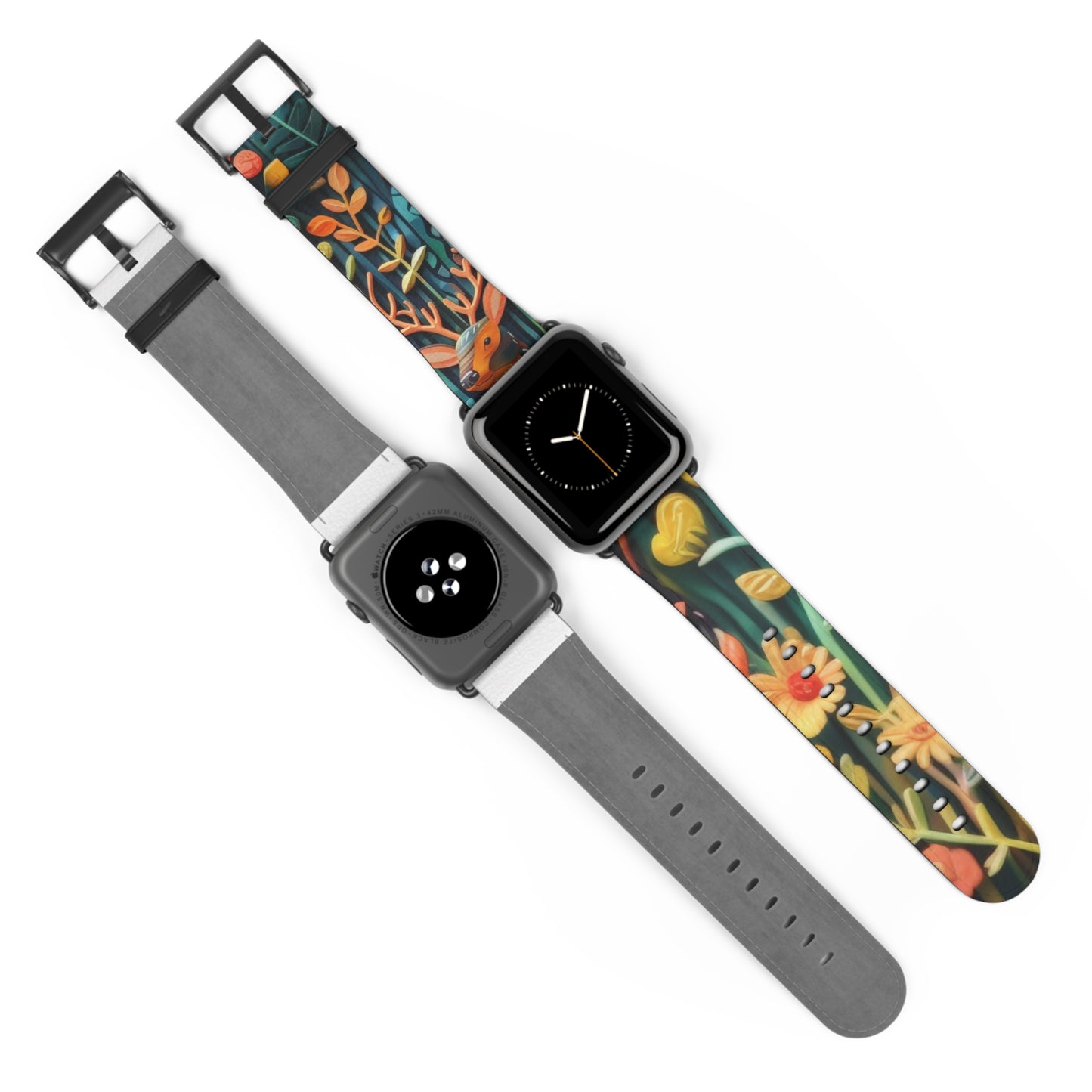 Cinturino per Apple Watch Fauna e flora della foresta incantata, Whimsical Woodland CreatK 