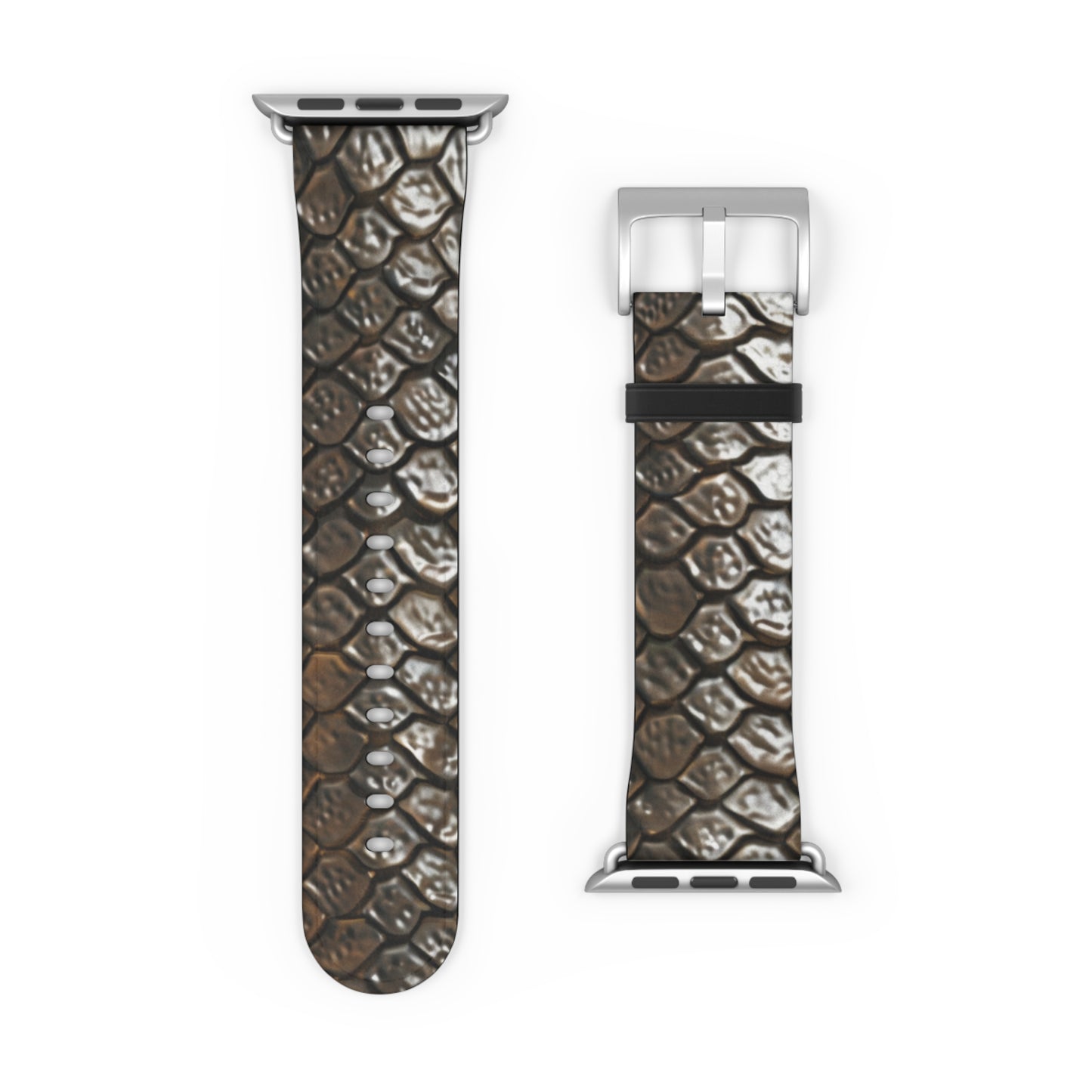 Luxurious Snakeskin Apple Watch Band, Chic Reptile Print Accessory, High-End Fashion Watch Band, Unique Style Gift. Apple Watch Band Apple Watch Straps For Series 4 5 6 7 8 9 ULTRA SE 38/40/41mm & 42/44/45mm Vegan Faux Leather Band