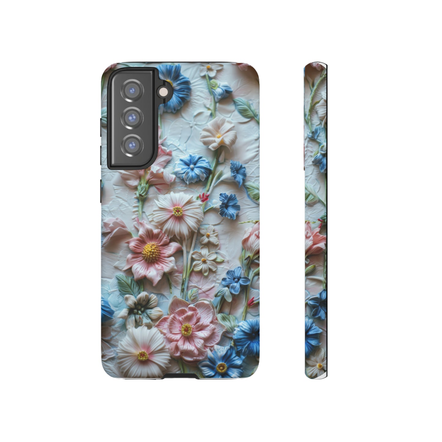 Florale Handyhülle, 3D Blumentextur Handyhülle, Schützendes &amp; stylisches Smartphone Accessoire, Robuste Handyhüllen 