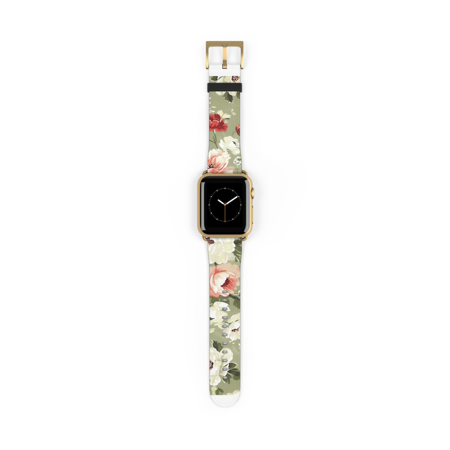 Spring Garden Floral Apple Watch Band, Vibrant Blossoms Smartwatch Strap, Fresh Botanicals Wristband Accessory. Apple Watch Band Apple Watch Straps For Series 4 5 6 7 8 9 ULTRA SE 38/40/41mm & 42/44/45mm Vegan Faux Leather Band