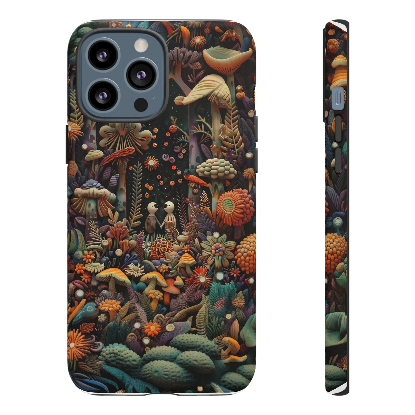 Custodia per telefono Foresta incantata, Design mistico di funghi e foglie, Cover protettiva magica per telefono, Custodie per telefono resistenti