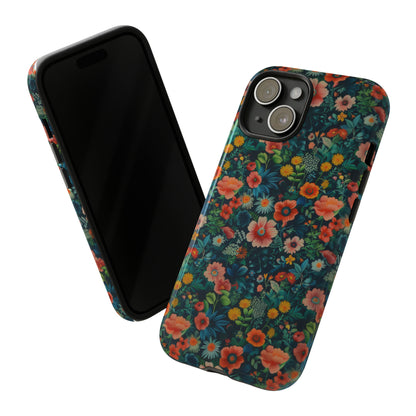 Custodia per iPhone Prato vibrante, esplosione floreale colorata, cover per telefono resistente ed elegante, custodie per telefono resistenti