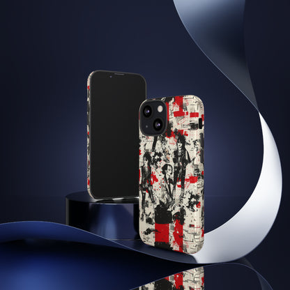 Rock Rebel Grunge-Telefonhülle, schlagfeste Hülle für Trendsetter, künstlerisches Punkrock-Design, robuste Telefonhüllen