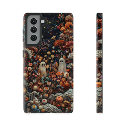 Cosmic Fantasy iPhone Case, Space-Themed Mushroom Design, Protective Cover with Galactic Charm, Tough Phone Cases