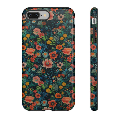 Custodia per iPhone Prato vibrante, esplosione floreale colorata, cover per telefono resistente ed elegante, custodie per telefono resistenti