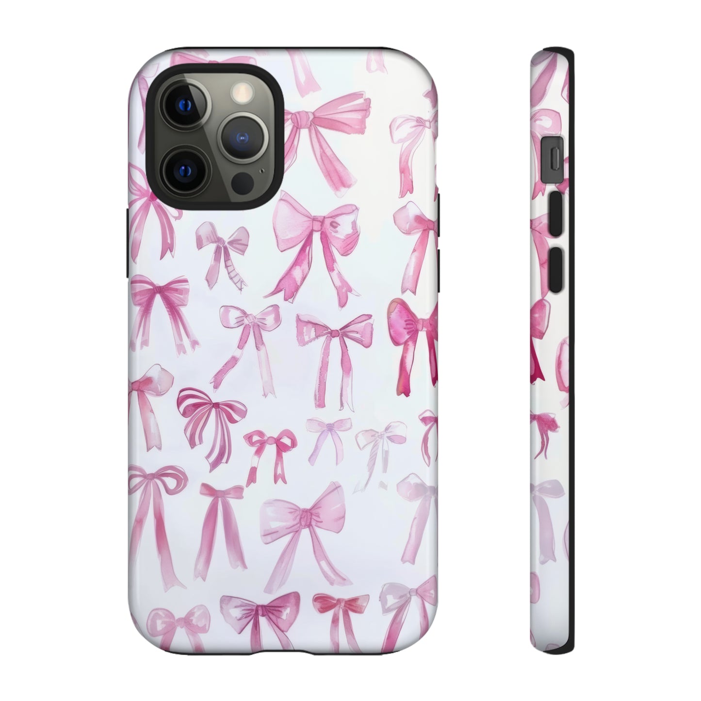 Pretty Pink Bows Phone Case, Feminine Ribbon Design Cover for Smartphones, Charming Accessory, Tough Phone Cases