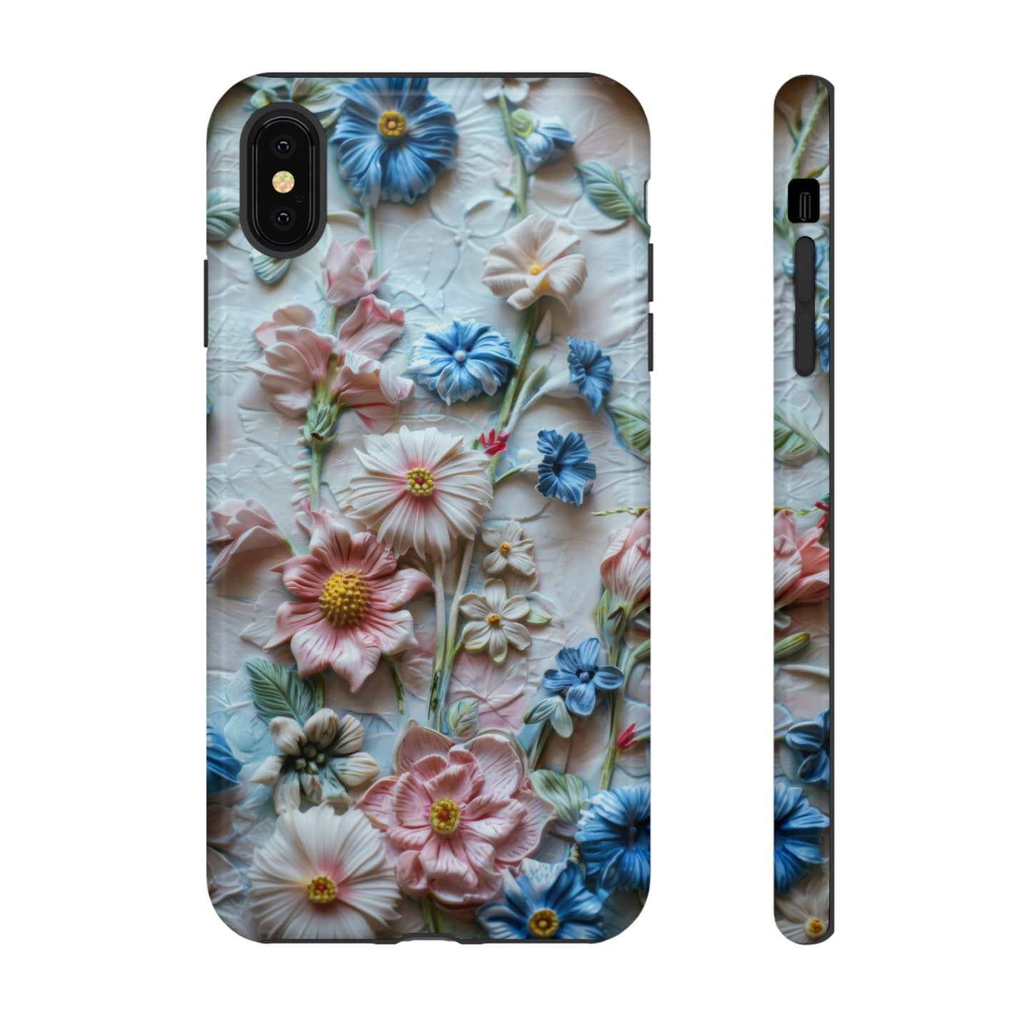 Florale Handyhülle, 3D Blumentextur Handyhülle, Schützendes &amp; stylisches Smartphone Accessoire, Robuste Handyhüllen 