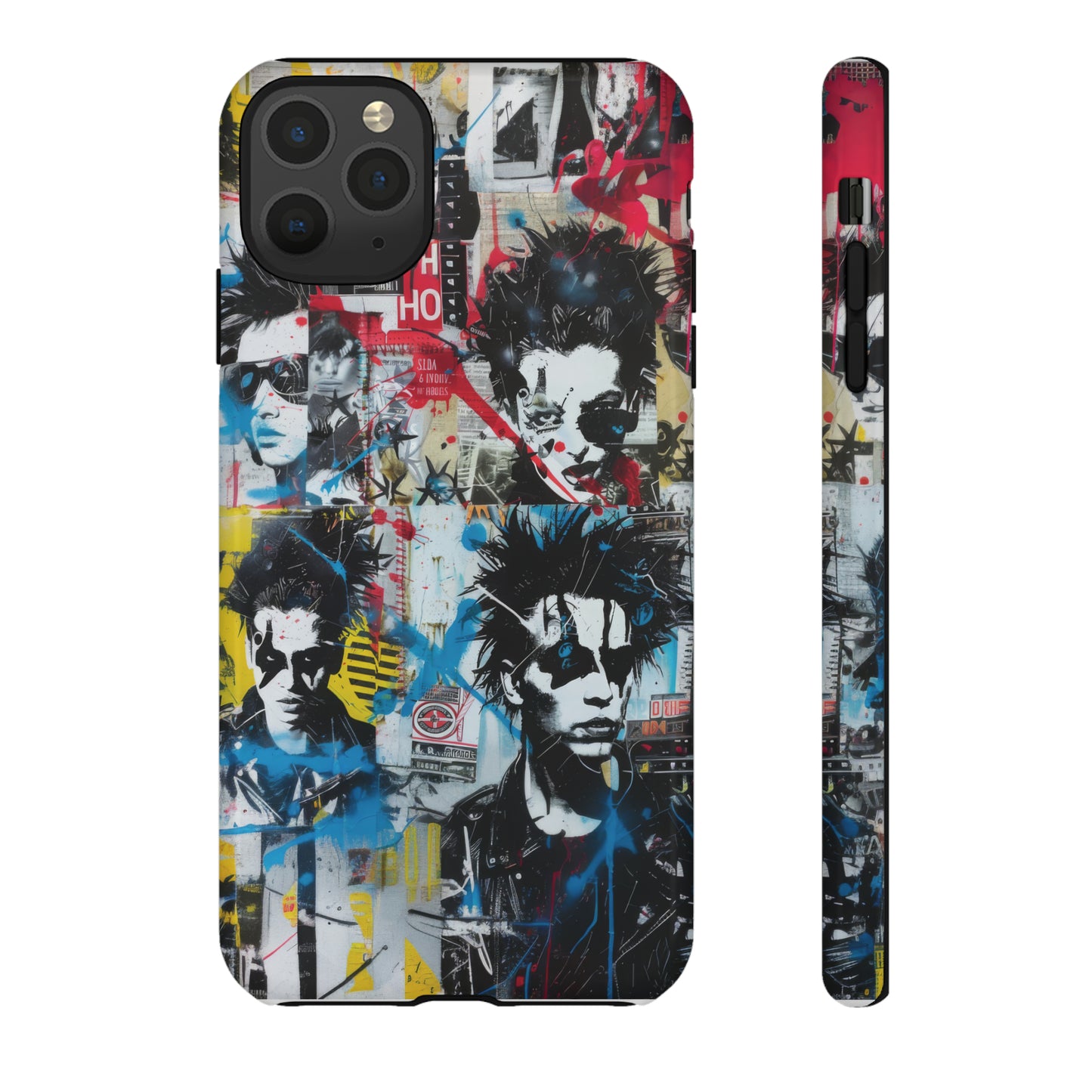 Urban Punk Graffiti Art Phone Case, Durable Protective Cover for Latest Models, Eye-Catching Street Style Accessory, Tough Cases