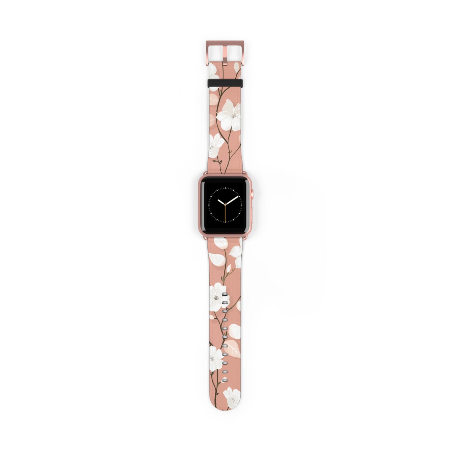 Floral Pattern Apple Watch Band, Elegant Cherry Blossom Design, Soft Pink High-Quality Silicone Strap for Stylish Wear. Apple Watch Band Apple Watch Straps For Series 4 5 6 7 8 9 ULTRA SE 38/40/41mm & 42/44/45mm Vegan Faux Leather Band