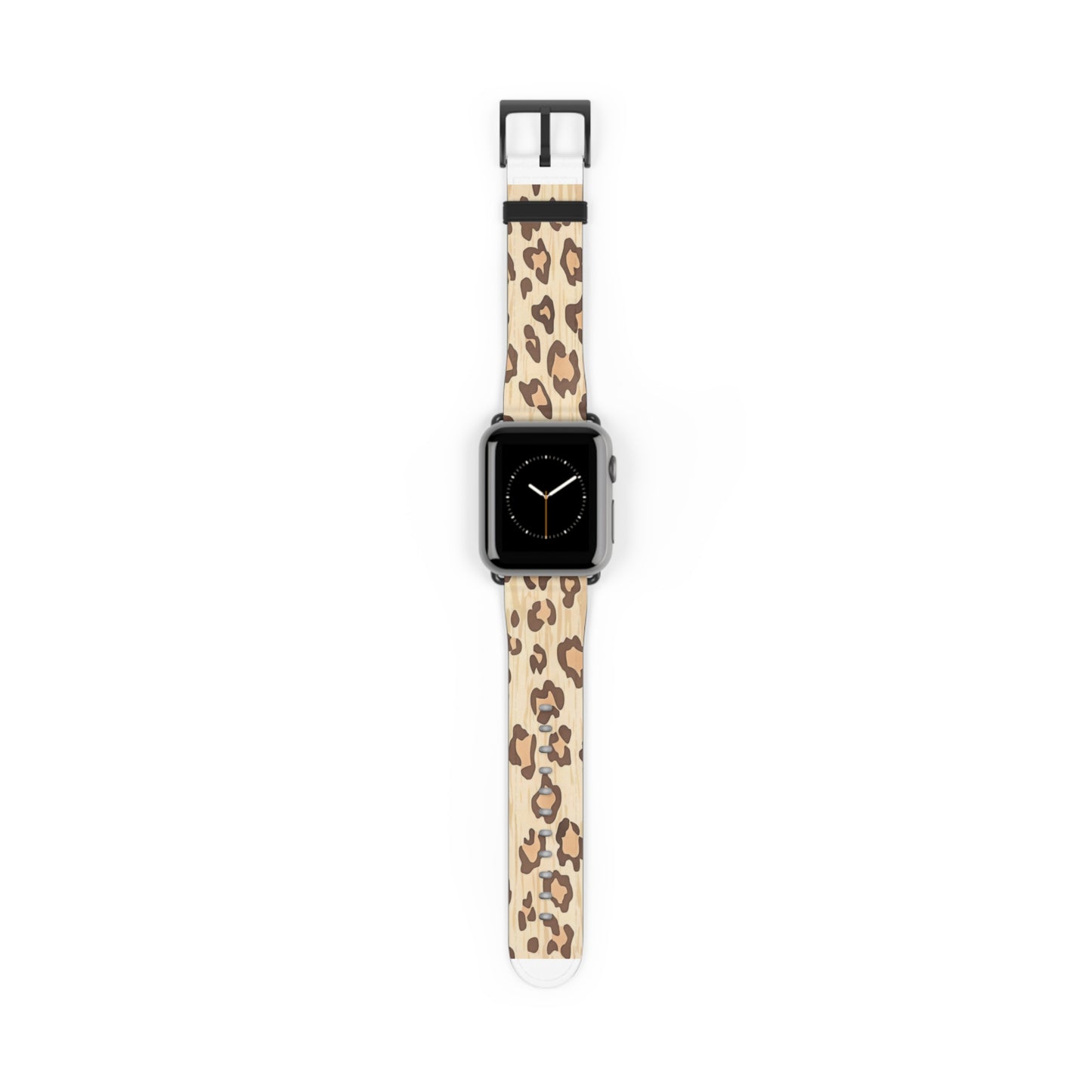 Apple Watch-Armband mit natürlichem Holzmaserungs-Leopardenmuster | Einzigartiges Armband aus Kunstholz. Apple Watch-Armband, Apple Watch-Armbänder für Serie 4, 5, 6, 7, 8, 9, ULTRA SE, 38/40/41 mm und 42/44/45 mm, veganes Kunstlederarmband 