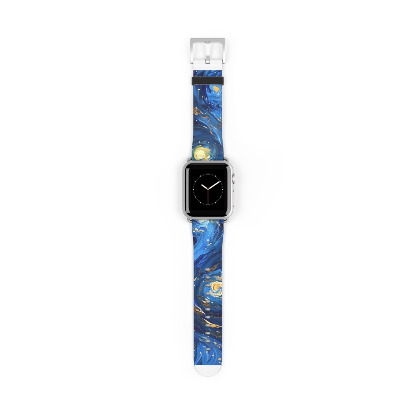 Van Gogh's Starry Night Apple Watch Band, Artistic Masterpiece Strap, Classic Painting Accessory, Expressionist Sky Watch Band, Inspired Art Gift. Apple Watch Straps For Series 4 5 6 7 8 9 ULTRA SE 38/40/41mm & 42/44/45mm Vegan Faux Leather Band