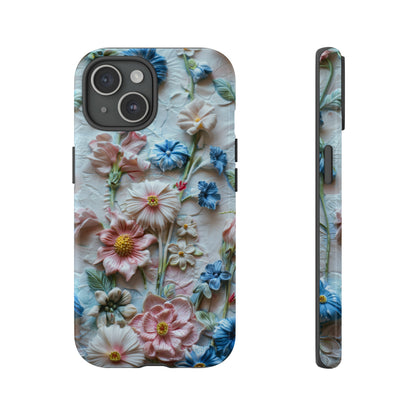 Florale Handyhülle, 3D Blumentextur Handyhülle, Schützendes &amp; stylisches Smartphone Accessoire, Robuste Handyhüllen 