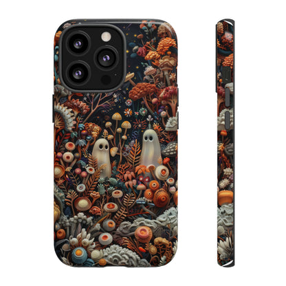 Cosmic Fantasy iPhone Case, Space-Themed Mushroom Design, Protective Cover with Galactic Charm, Tough Phone Cases