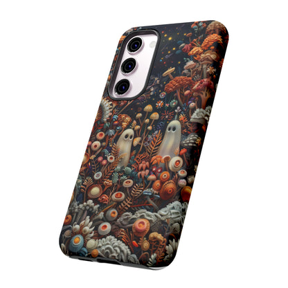 Cosmic Fantasy iPhone Case, Space-Themed Mushroom Design, Protective Cover with Galactic Charm, Tough Phone Cases