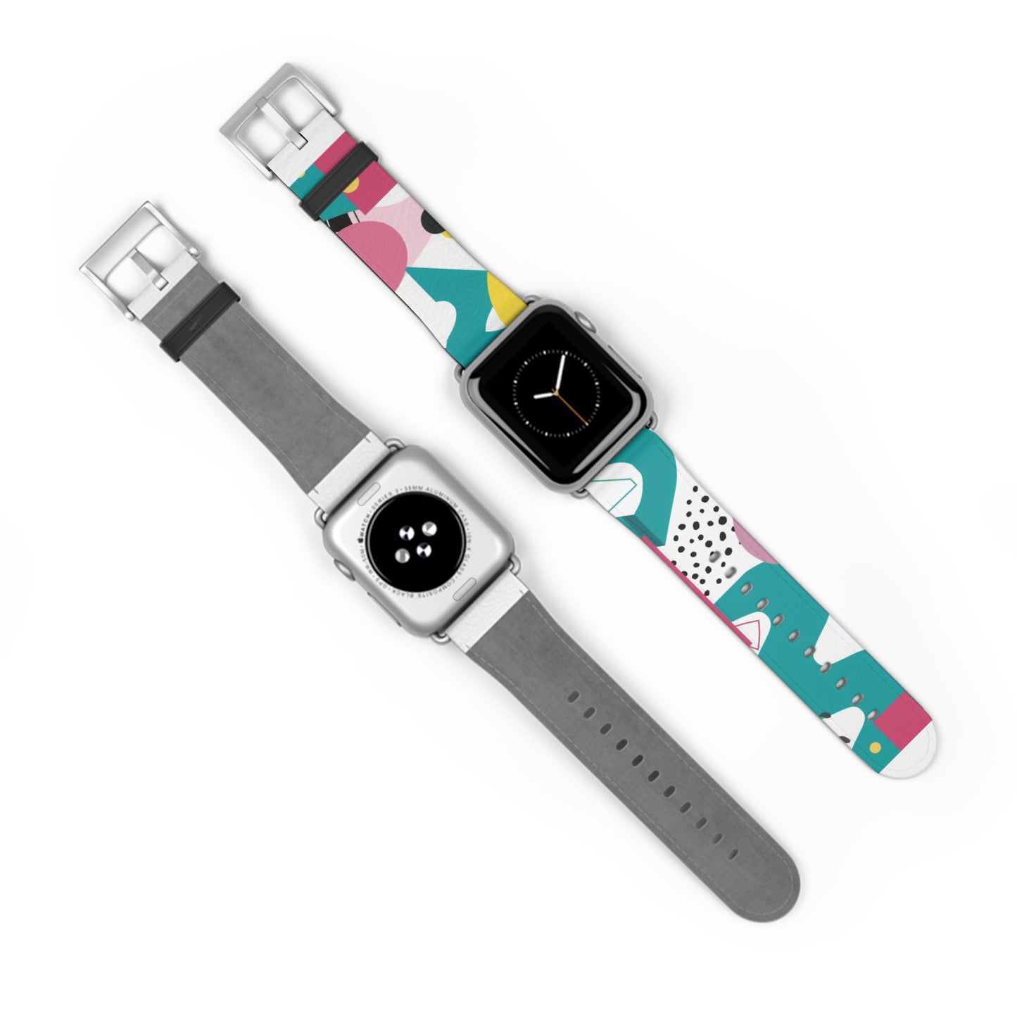 Modern Pop Art Apple Watch Band | Bold Abstract Design Strap | Colorful Fashion Watch Accessory | Contemporary Style Enthusiast Gift. Apple Watch Band Apple Watch Straps For Series 4 5 6 7 8 9 ULTRA SE 38/40/41mm & 42/44/45mm Vegan Faux Leather Band