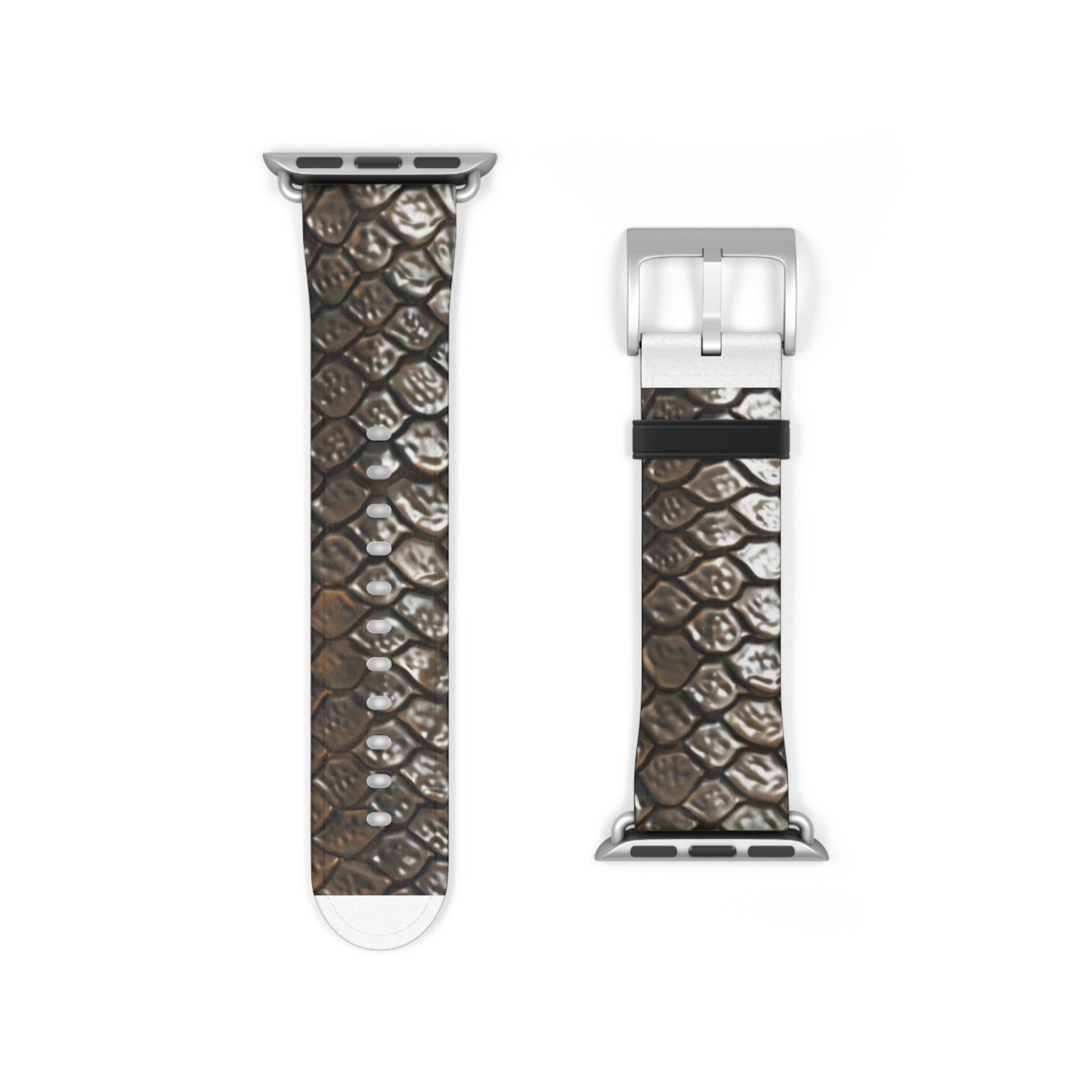 Luxurious Snakeskin Apple Watch Band, Chic Reptile Print Accessory, High-End Fashion Watch Band, Unique Style Gift. Apple Watch Band Apple Watch Straps For Series 4 5 6 7 8 9 ULTRA SE 38/40/41mm & 42/44/45mm Vegan Faux Leather Band