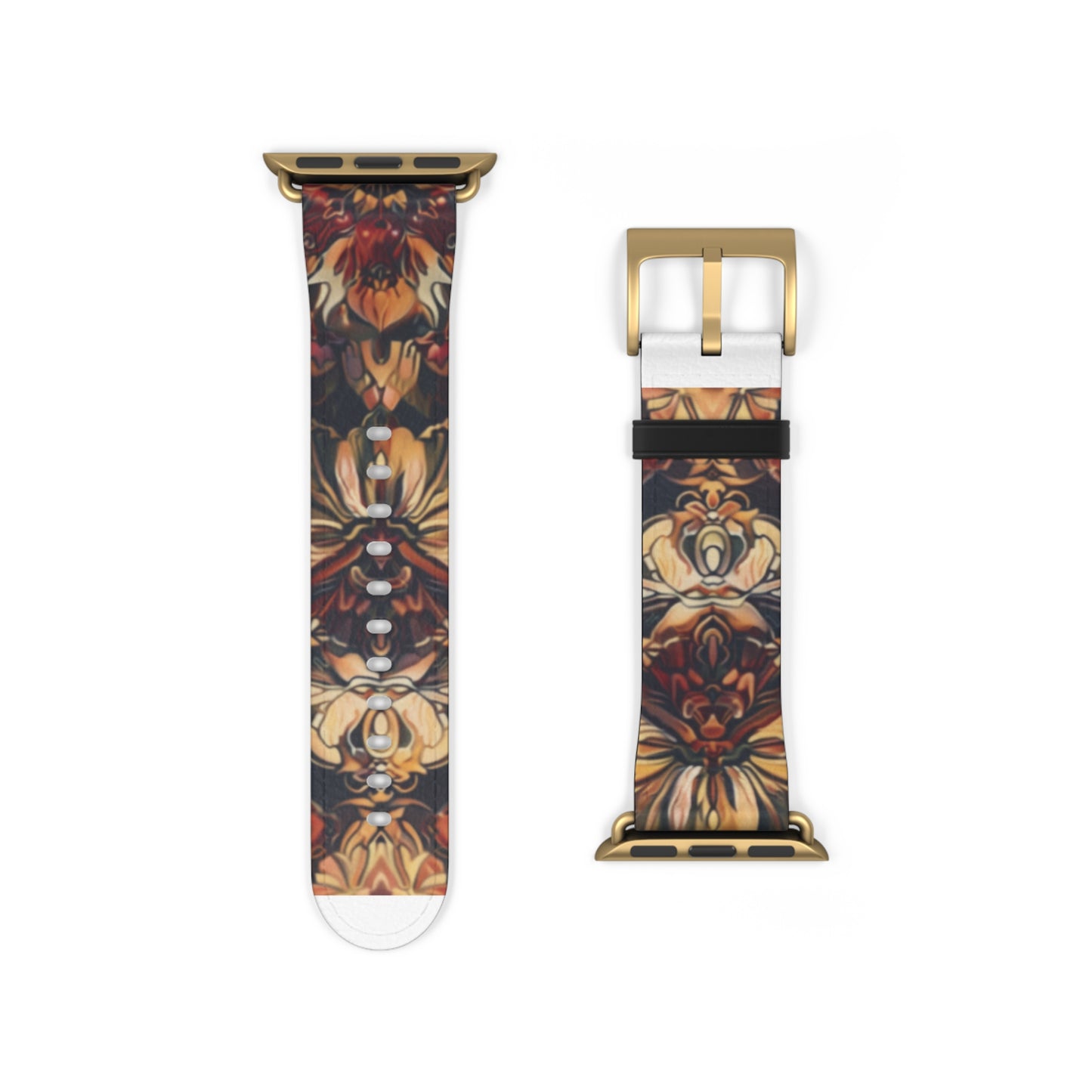 Renaissance Art Inspired Apple Watch Band, Classic Floral Tapestry Design, Elegant Accessory for Art Historians and Aficionados. Apple Watch Band Apple Watch Straps For Series 4 5 6 7 8 9 ULTRA SE 38/40/41mm & 42/44/45mm Vegan Faux Leather Band