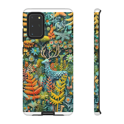 Zauberhafte Waldhirsch iPhone Hülle, Zauberhaftes Fauna- und Flora-Design, Schützende, von der Natur inspirierte Hülle, Robuste Handyhüllen