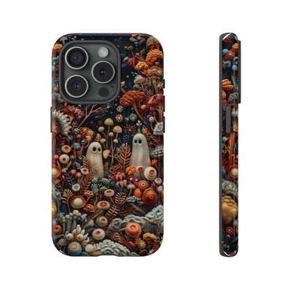 Cosmic Fantasy iPhone Case, Space-Themed Mushroom Design, Protective Cover with Galactic Charm, Tough Phone Cases