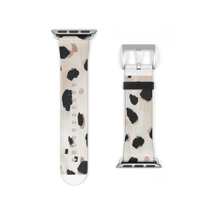 Trendy Animal Print Apple Watch Band, Chic Leopard Print Accessory, Fashion-Forward Watch Band, Unique Gift Idea. Apple Watch Band Apple Watch Straps For Series 4 5 6 7 8 9 ULTRA SE 38/40/41mm & 42/44/45mm Vegan Faux Leather Band