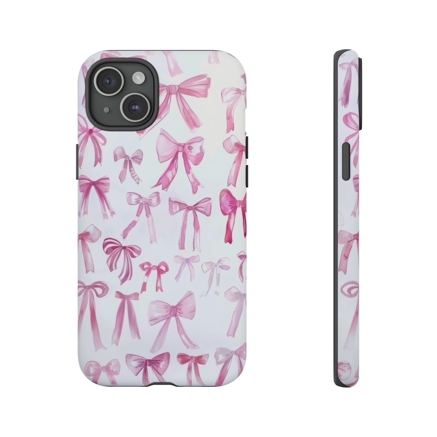 Pretty Pink Bows Phone Case, Feminine Ribbon Design Cover for Smartphones, Charming Accessory, Tough Phone Cases