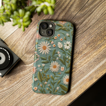 Custodia per telefono Serene Daisy Garden, cover dal design floreale Spring Bloom per smartphone, custodie per telefoni resistenti 