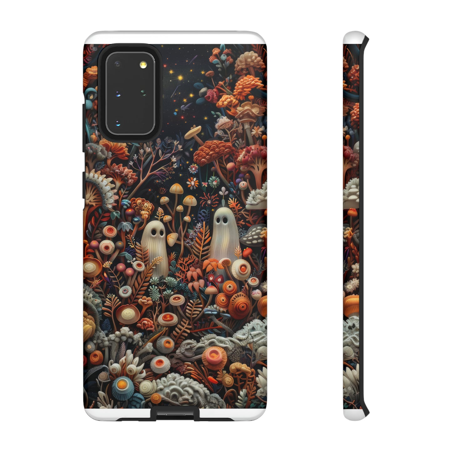 Cosmic Fantasy iPhone Case, Space-Themed Mushroom Design, Protective Cover with Galactic Charm, Tough Phone Cases