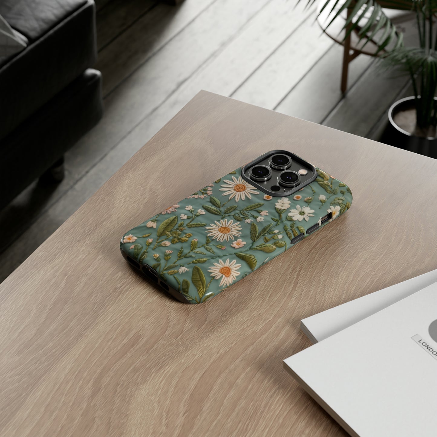 Custodia per telefono Serene Daisy Garden, cover dal design floreale Spring Bloom per smartphone, custodie per telefoni resistenti 