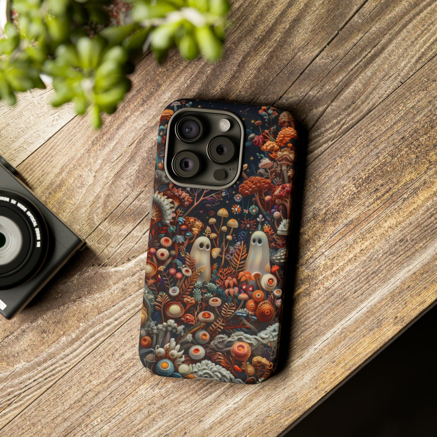 Cosmic Fantasy iPhone Hülle, Pilz-Design mit Weltraum-Motiv, Schutzhülle mit galaktischem Charme, Robuste Handyhüllen