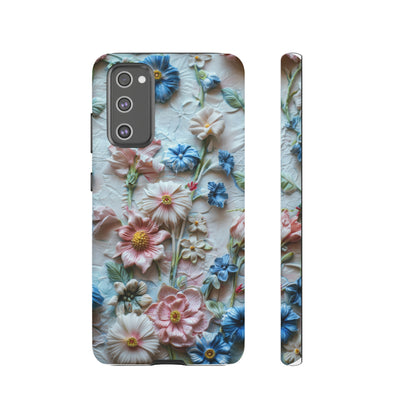 Florale Handyhülle, 3D Blumentextur Handyhülle, Schützendes &amp; stylisches Smartphone Accessoire, Robuste Handyhüllen 