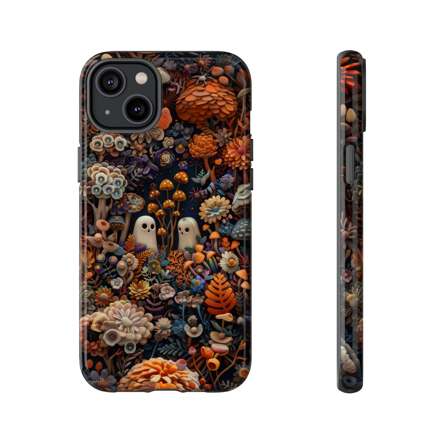 Zauberhafte Wald iPhone Hülle, Mystisches Pilz &amp; Laub Design, Zauberhafte Schutzhülle, Robuste Handyhüllen