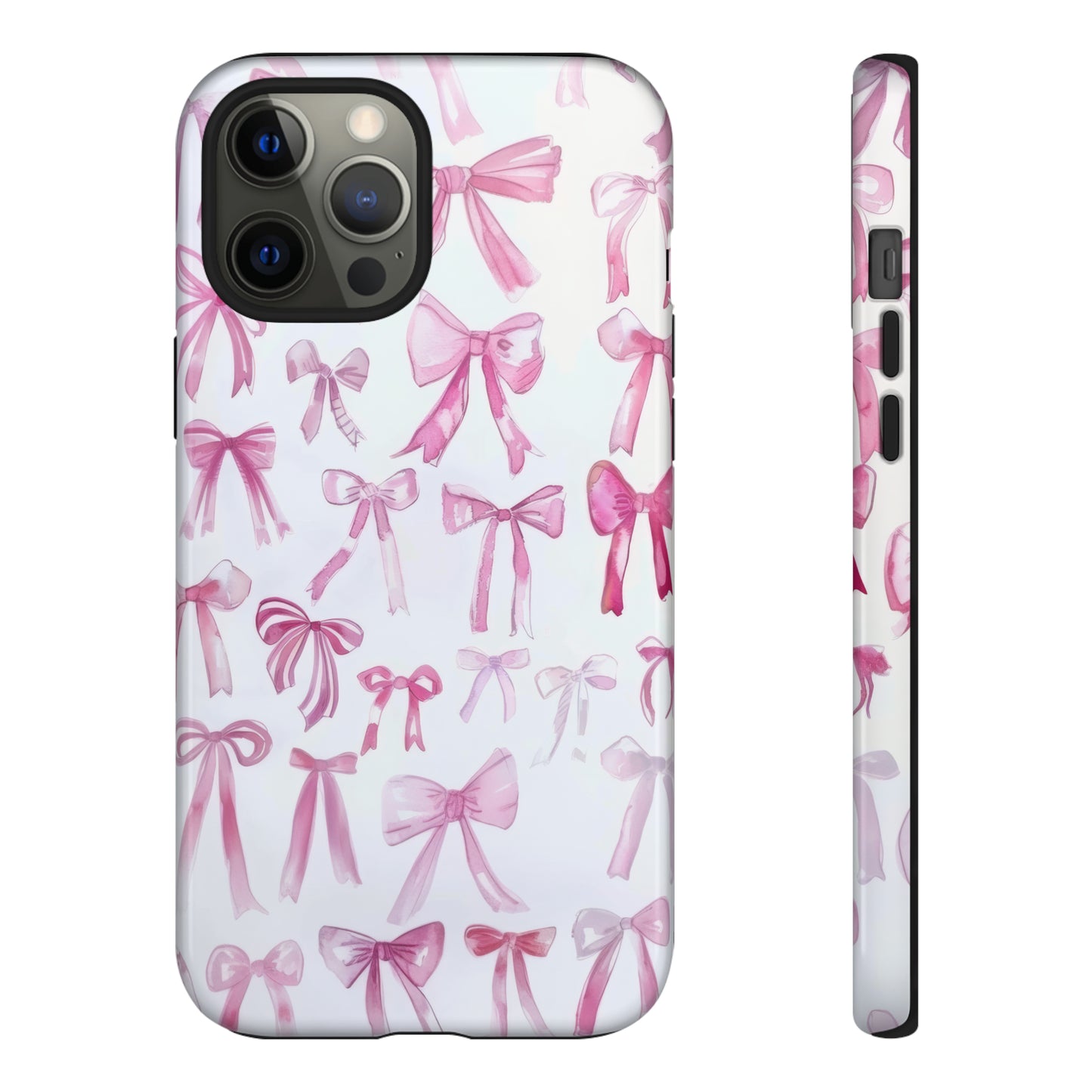 Pretty Pink Bows Phone Case, Feminine Ribbon Design Cover for Smartphones, Charming Accessory, Tough Phone Cases