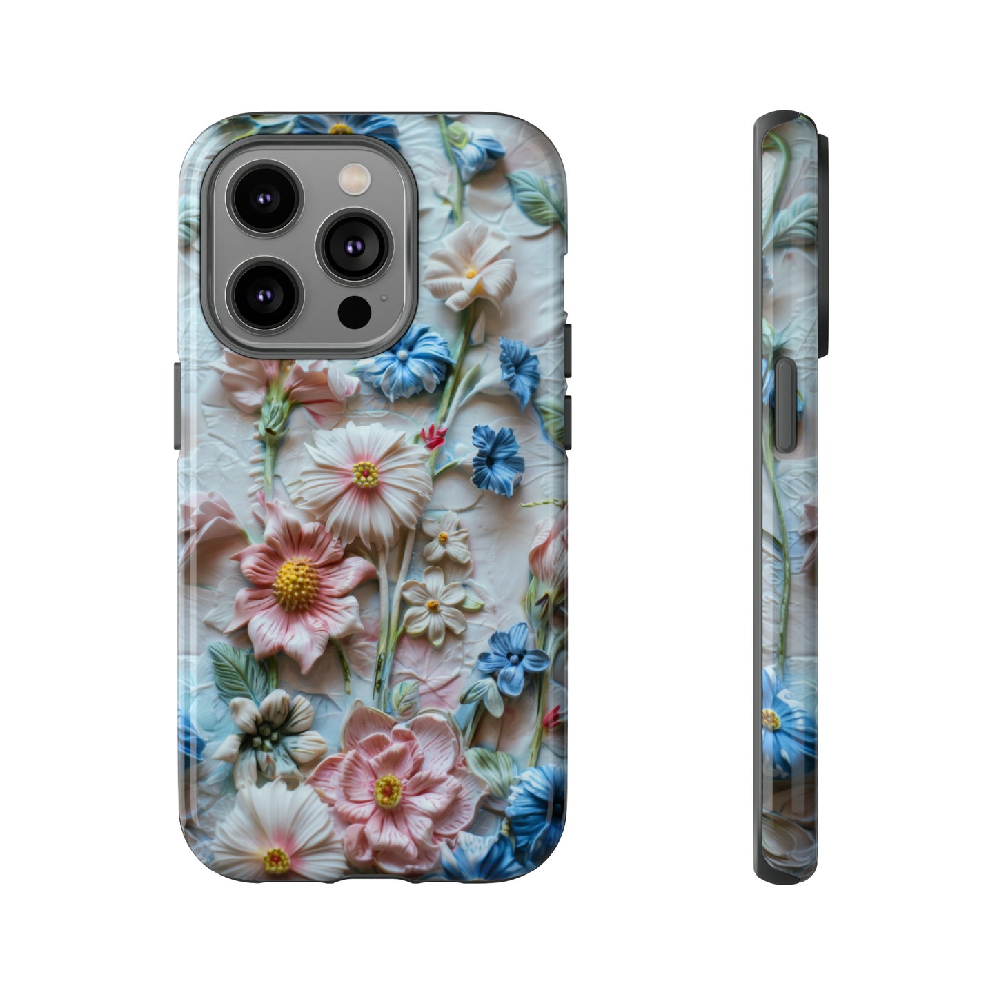 Florale Handyhülle, 3D Blumentextur Handyhülle, Schützendes &amp; stylisches Smartphone Accessoire, Robuste Handyhüllen 