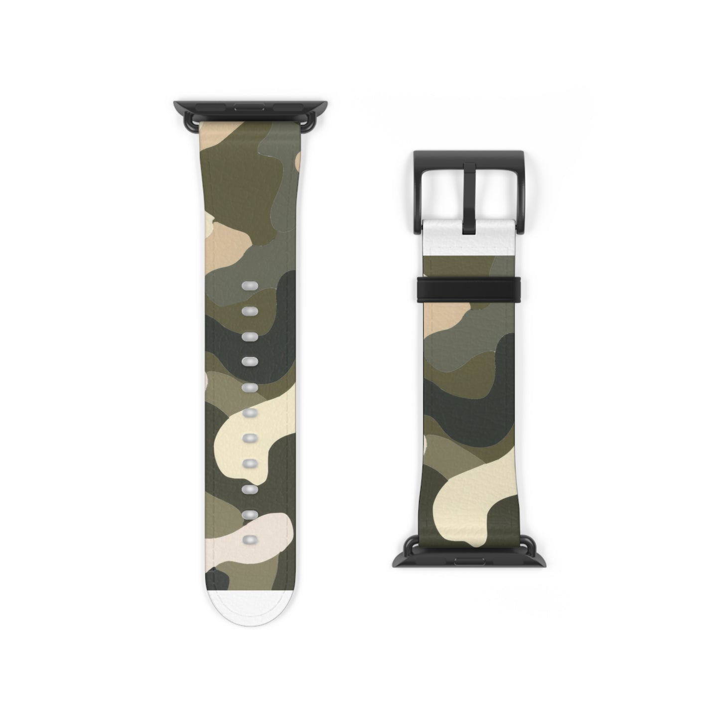 Tactical Camo Apple Watch Band | Military-Style Camouflage Strap | Rugged Outdoor Smartwatch Accessory | Adventure Seeker Wristwear. Apple Watch Band Apple Watch Straps For Series 4 5 6 7 8 9 ULTRA SE 38/40/41mm & 42/44/45mm Vegan Faux Leather Band