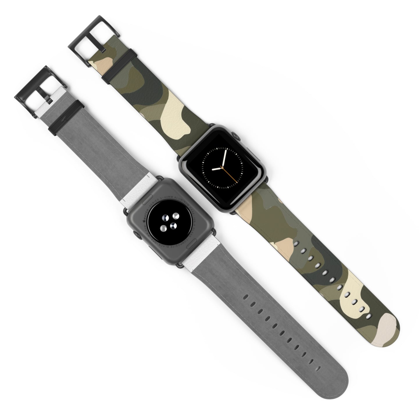 Tactical Camo Apple Watch Band | Military-Style Camouflage Strap | Rugged Outdoor Smartwatch Accessory | Adventure Seeker Wristwear. Apple Watch Band Apple Watch Straps For Series 4 5 6 7 8 9 ULTRA SE 38/40/41mm & 42/44/45mm Vegan Faux Leather Band