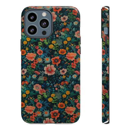 Custodia per iPhone Prato vibrante, esplosione floreale colorata, cover per telefono resistente ed elegante, custodie per telefono resistenti