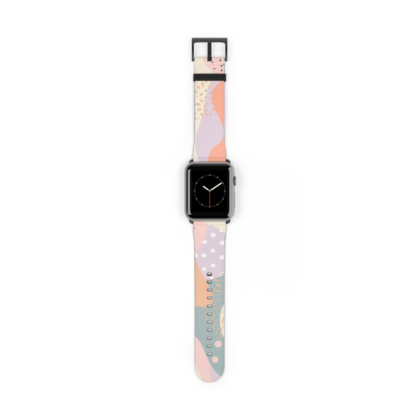 Modern Pastel Apple Watch Strap, Abstract Geometric Pattern Band, Chic Contemporary Accessory for Trendsetters. Apple Watch Band Apple Watch Straps For Series 4 5 6 7 8 9 ULTRA SE 38/40/41mm & 42/44/45mm Vegan Faux Leather Band