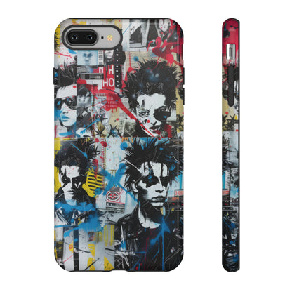 Urban Punk Graffiti Art Phone Case, Durable Protective Cover for Latest Models, Eye-Catching Street Style Accessory, Tough Cases