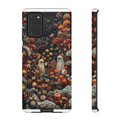 Cosmic Fantasy iPhone Case, Space-Themed Mushroom Design, Protective Cover with Galactic Charm, Tough Phone Cases