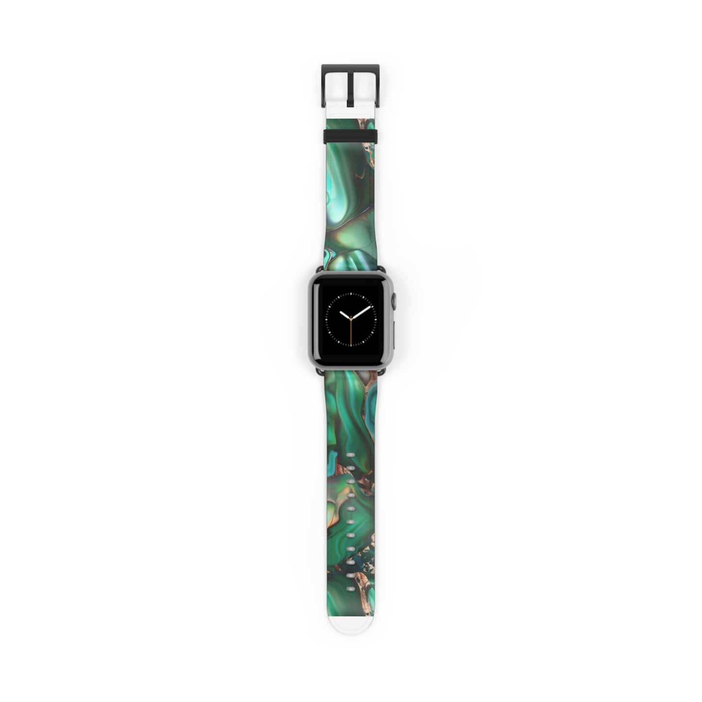 Cinturino per Apple Watch con ricciolo in marmo smeraldo | Lussuoso cinturino da polso astratto verde. Cinturino Apple Watch Cinturini Apple Watch per serie 4 5 6 7 8 9 ULTRA SE 38/40/41 mm e 42/44/45 mm Cinturino in ecopelle vegana 