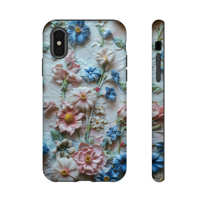 Florale Handyhülle, 3D Blumentextur Handyhülle, Schützendes &amp; stylisches Smartphone Accessoire, Robuste Handyhüllen 