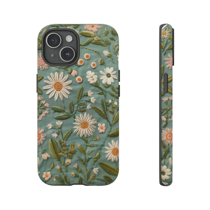 Custodia per telefono Serene Daisy Garden, cover dal design floreale Spring Bloom per smartphone, custodie per telefoni resistenti 