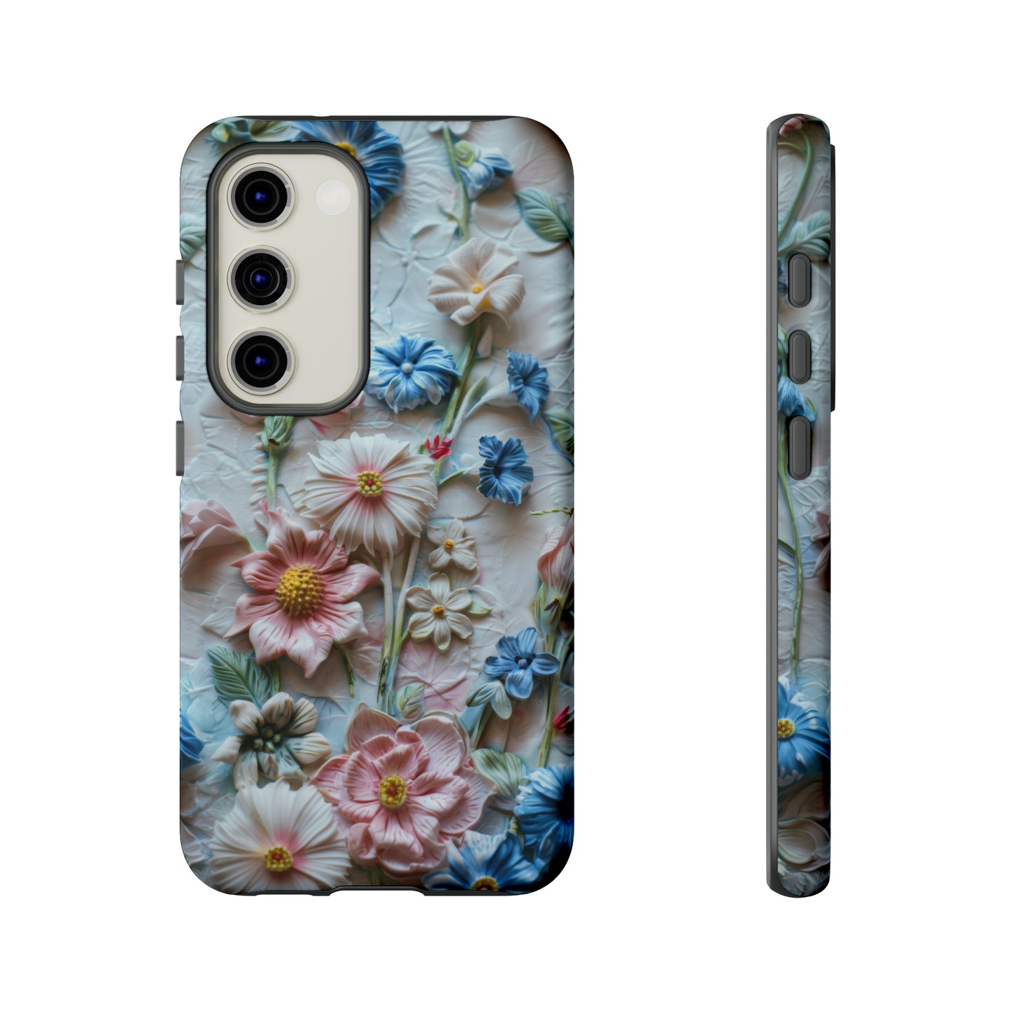 Florale Handyhülle, 3D Blumentextur Handyhülle, Schützendes &amp; stylisches Smartphone Accessoire, Robuste Handyhüllen 