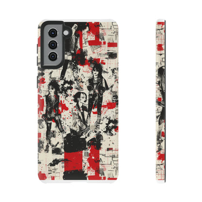 Rock Rebel Grunge-Telefonhülle, schlagfeste Hülle für Trendsetter, künstlerisches Punkrock-Design, robuste Telefonhüllen