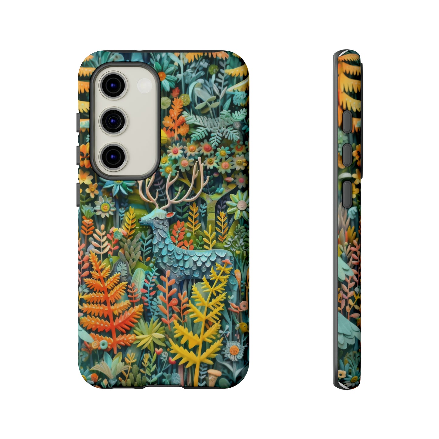 Zauberhafte Waldhirsch iPhone Hülle, Zauberhaftes Fauna- und Flora-Design, Schützende, von der Natur inspirierte Hülle, Robuste Handyhüllen