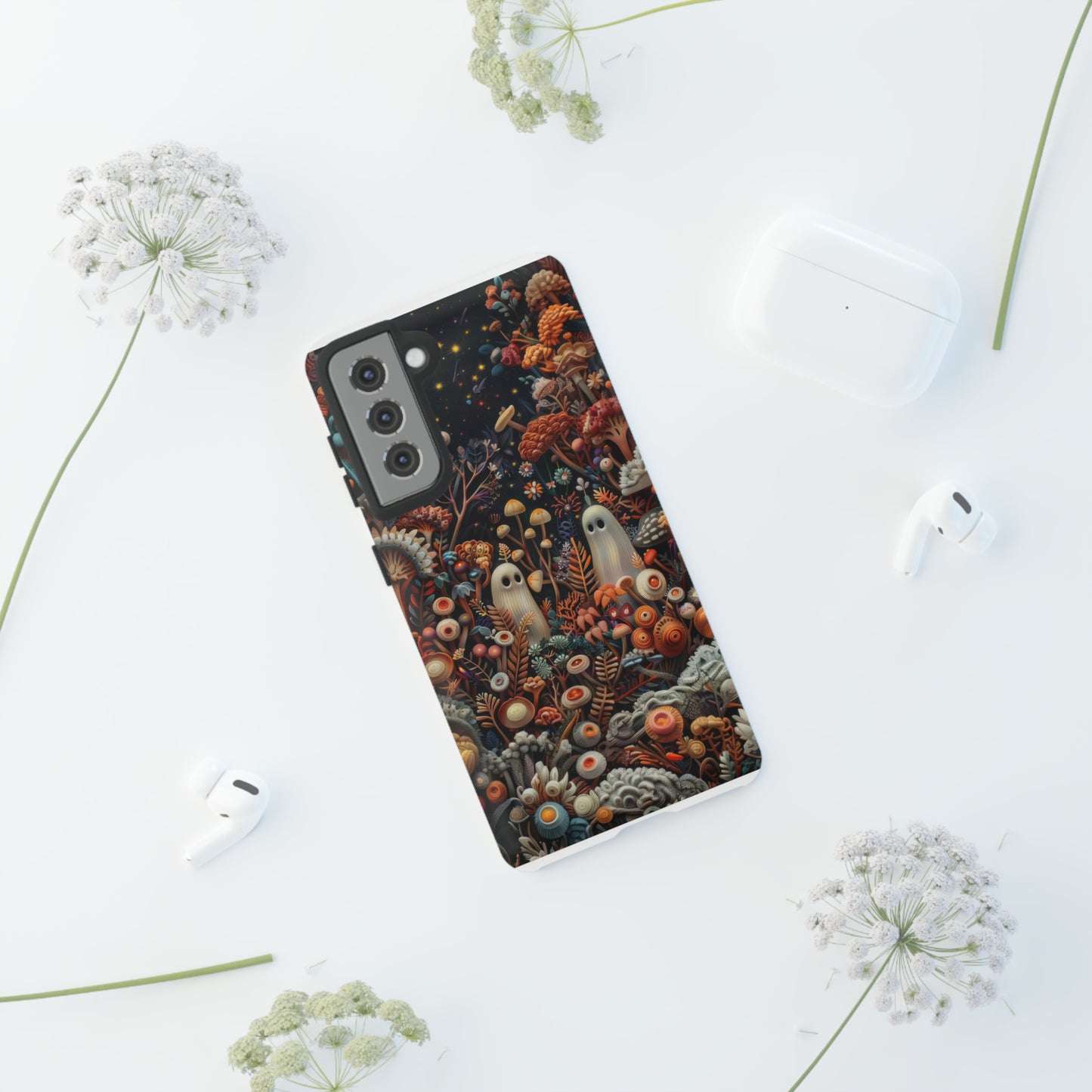 Cosmic Fantasy iPhone Hülle, Pilz-Design mit Weltraum-Motiv, Schutzhülle mit galaktischem Charme, Robuste Handyhüllen