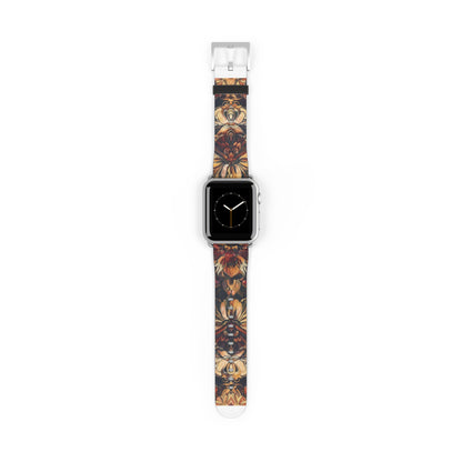 Renaissance Art Inspired Apple Watch Band, Classic Floral Tapestry Design, Elegant Accessory for Art Historians and Aficionados. Apple Watch Band Apple Watch Straps For Series 4 5 6 7 8 9 ULTRA SE 38/40/41mm & 42/44/45mm Vegan Faux Leather Band