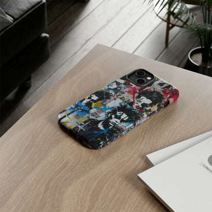 Urban Punk Graffiti Art Phone Case, Durable Protective Cover for Latest Models, Eye-Catching Street Style Accessory, Tough Cases