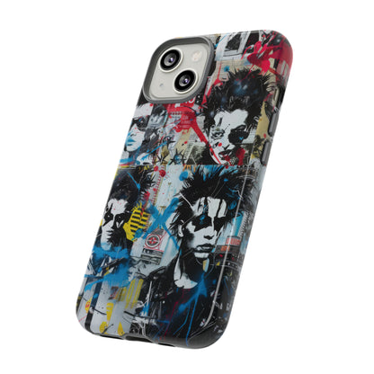 Urban Punk Graffiti Art Phone Case, Durable Protective Cover for Latest Models, Eye-Catching Street Style Accessory, Tough Cases